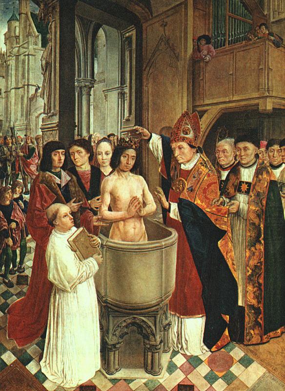 The Baptism of Clovis, MASTER of Saint Gilles